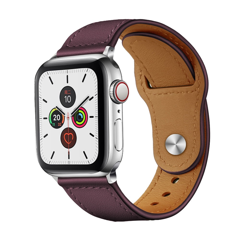 Real Leather Strap For Apple Watch