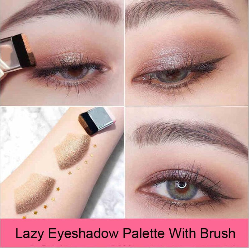 Two-color small box lazy eye shadow makeup