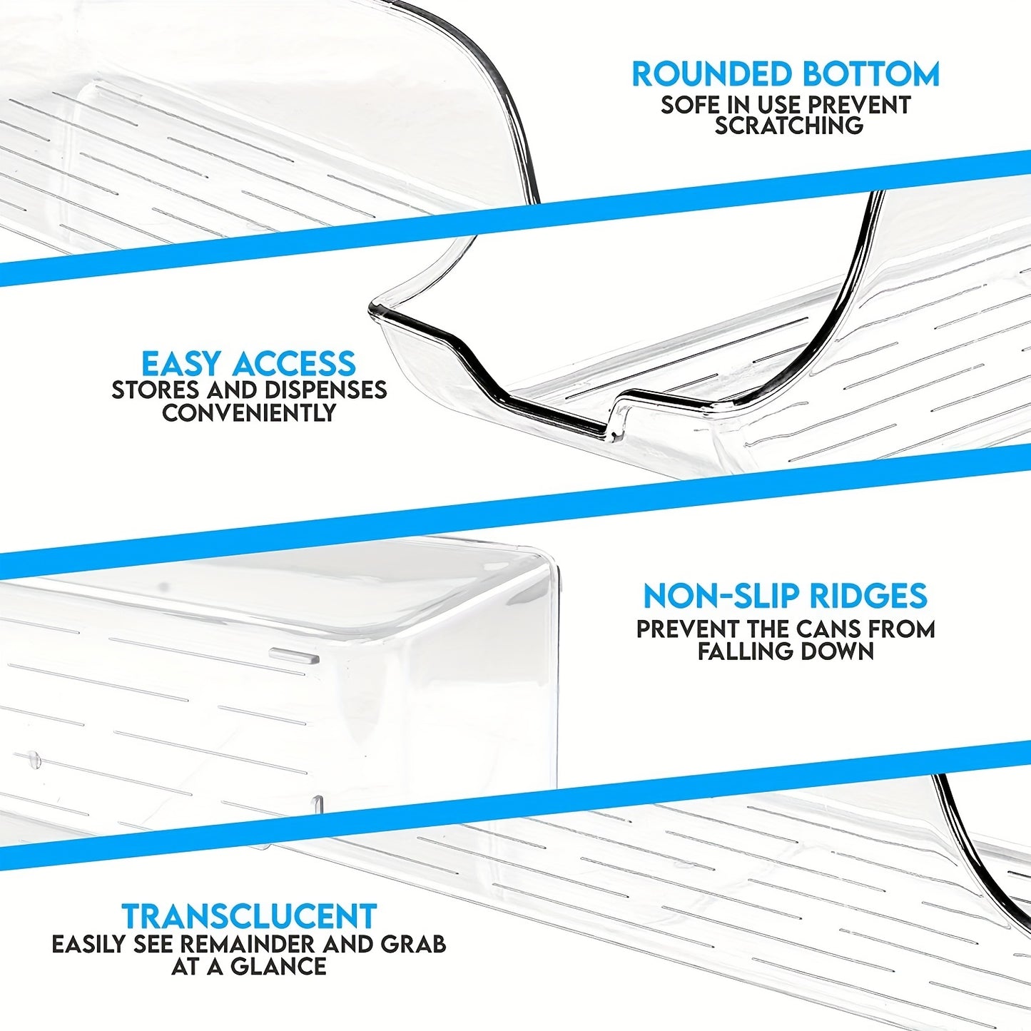 1/2pcs Kitchen Can Organizer For Pantry, Soda Can Organizer For Refrigerator