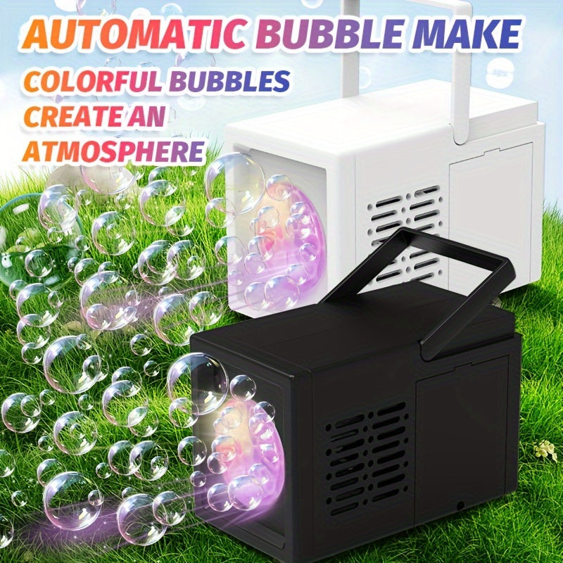 Bubble Machine Blowing Bubble Stage Machine Wedding Birthday Banquet Bubble Toy, As Halloween, Chrismas Gift [Without Bubble Water]