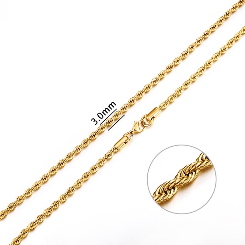 2mm-7mm Rope Chain