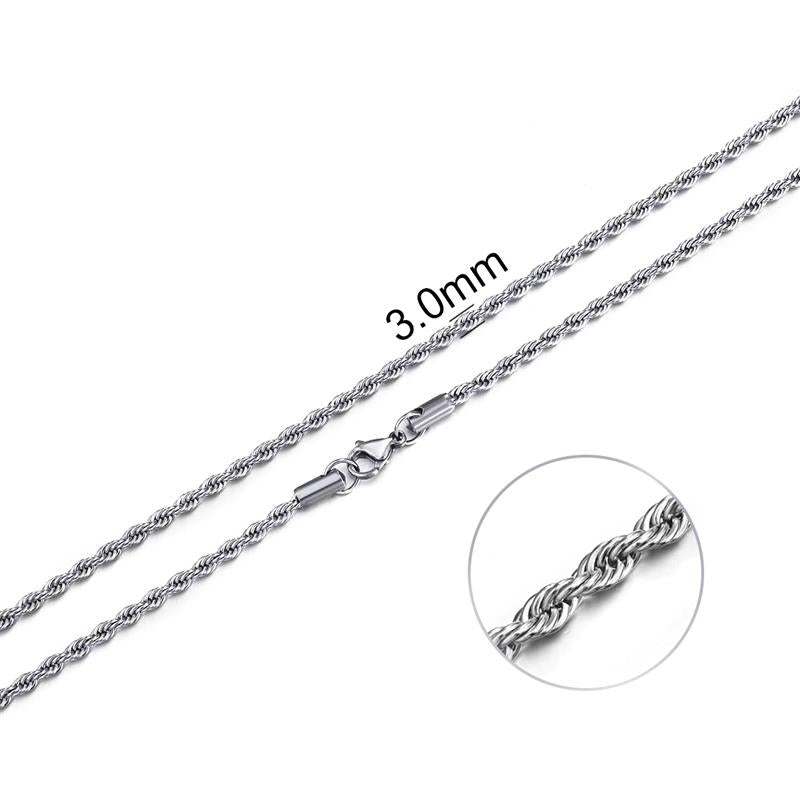 2mm-7mm Rope Chain