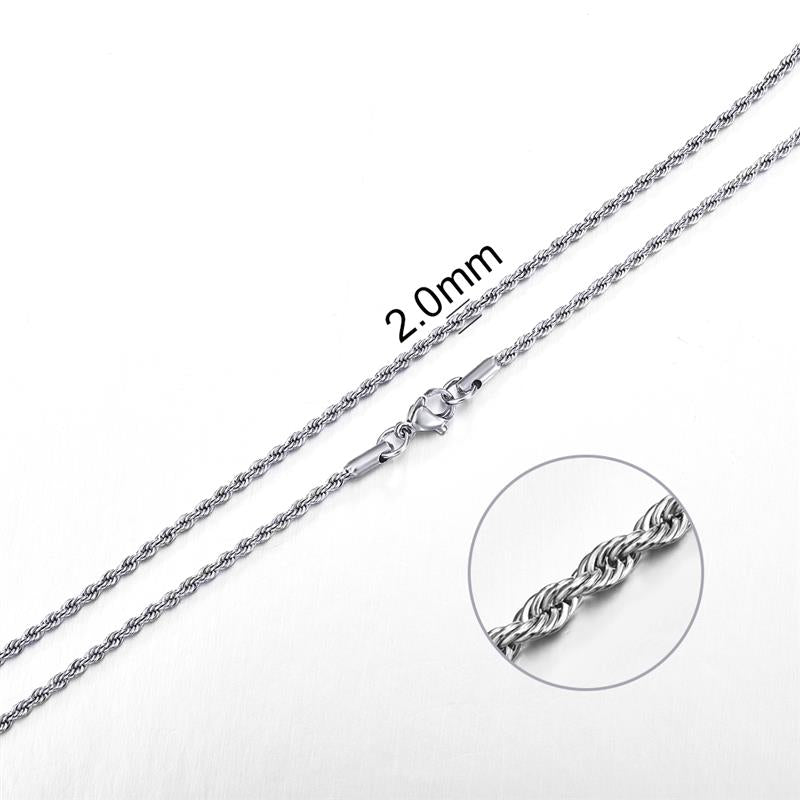 2mm-7mm Rope Chain