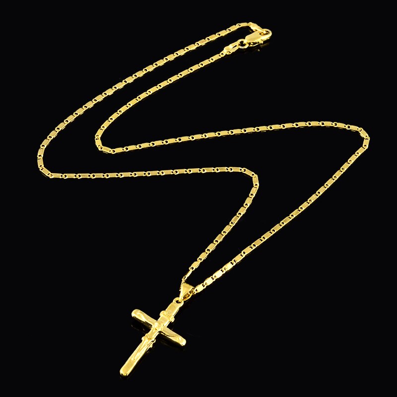 Cross Pendant Gold Plated Necklace