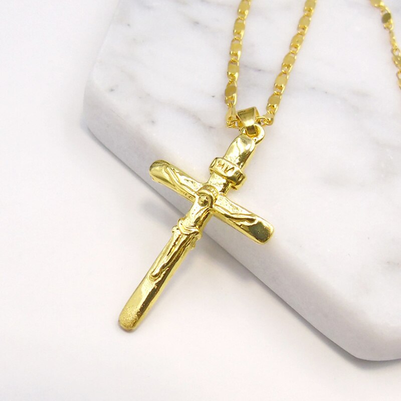 Cross Pendant Gold Plated Necklace