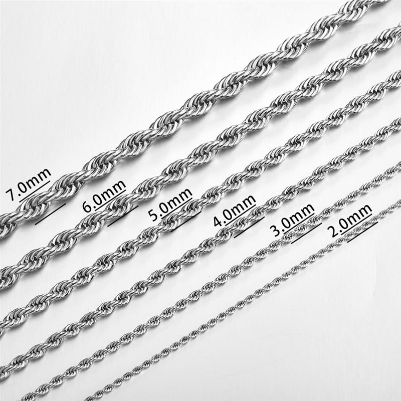 2mm-7mm Rope Chain