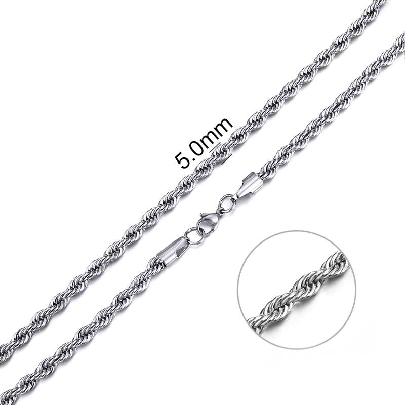 2mm-7mm Rope Chain