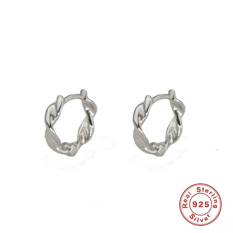 Small silver earrings