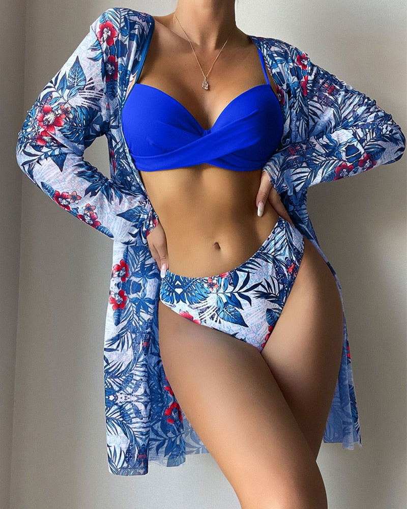 Floral Print Bikini Set