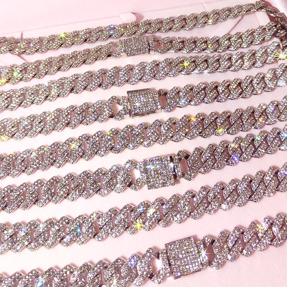 Silver Color 14mm Chain Necklace