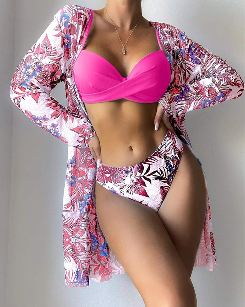 Floral Print Bikini Set