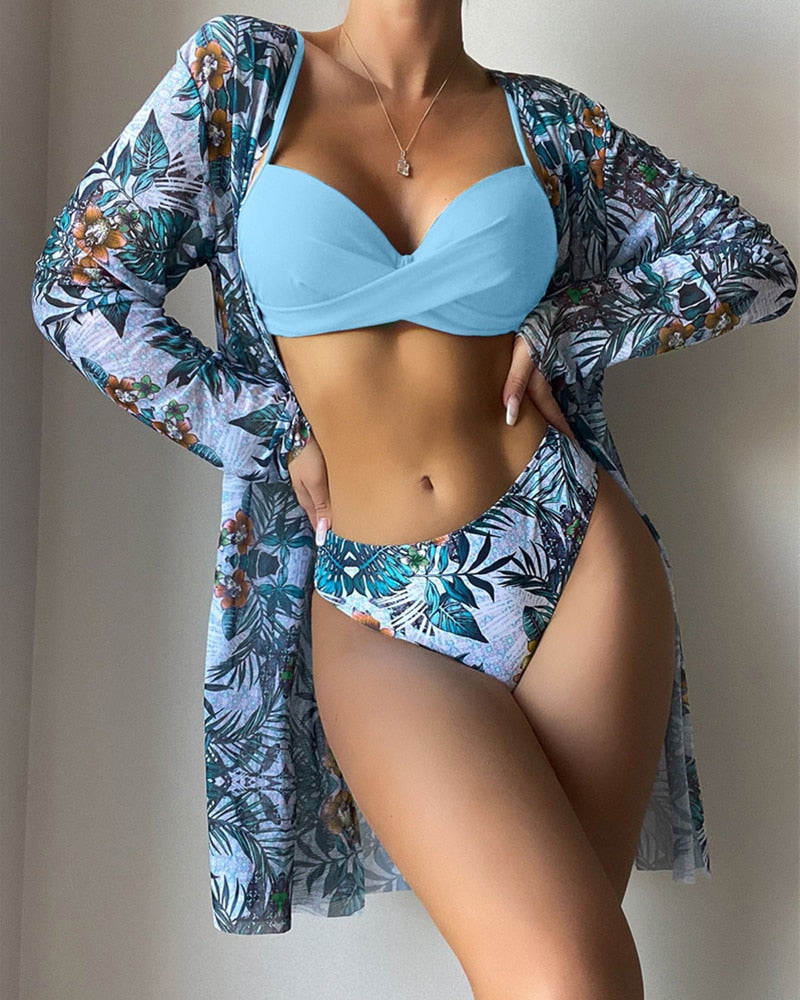 Floral Print Bikini Set