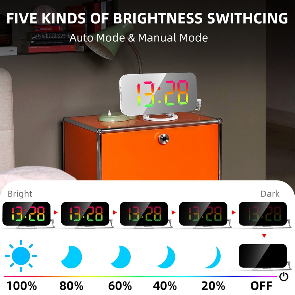 LED Projection Digital Alarm Clock