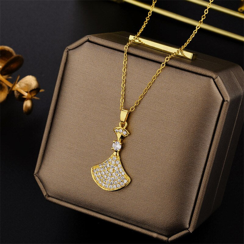 Crystal Stainless Steel Necklaces For Women