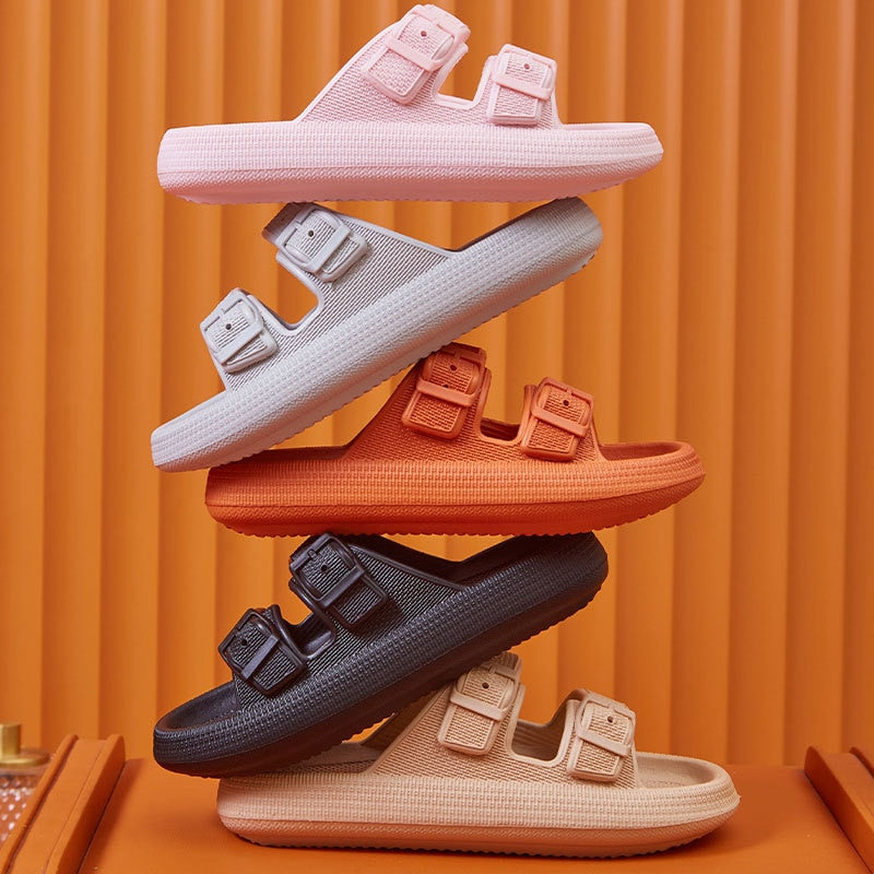 Soft Sole Slides/Sandals with buckle detail