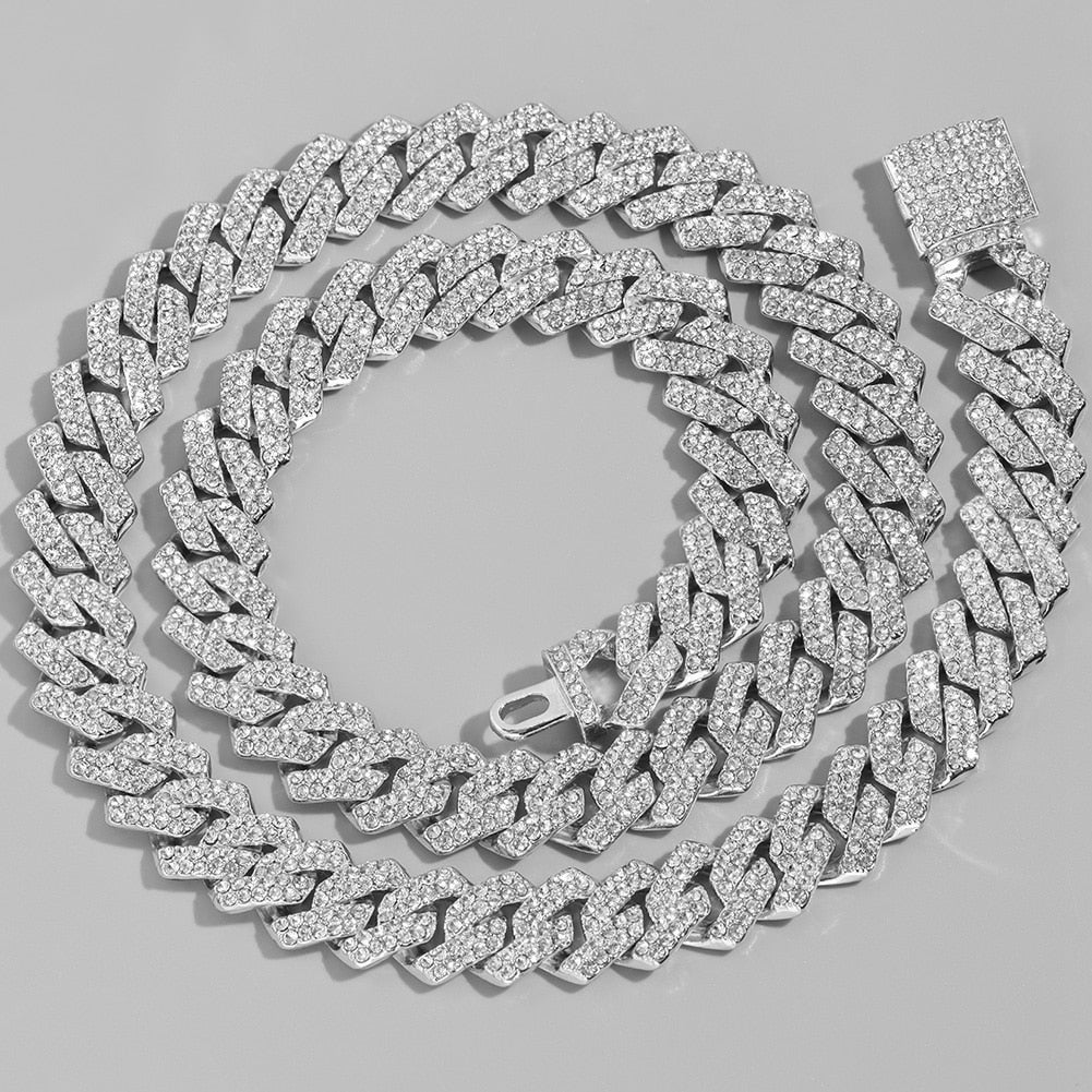 Silver Color 14mm Chain Necklace