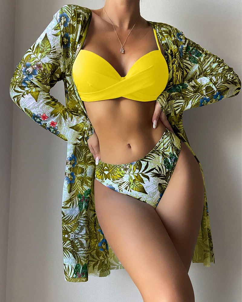 Floral Print Bikini Set