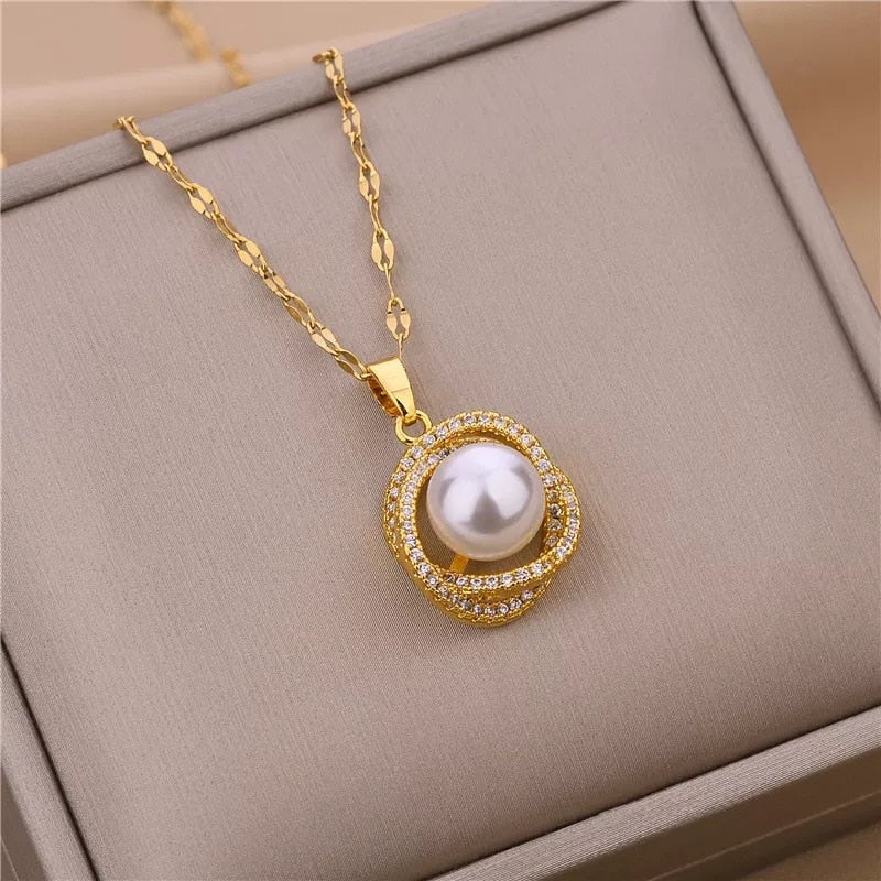 Crystal Stainless Steel Necklaces For Women