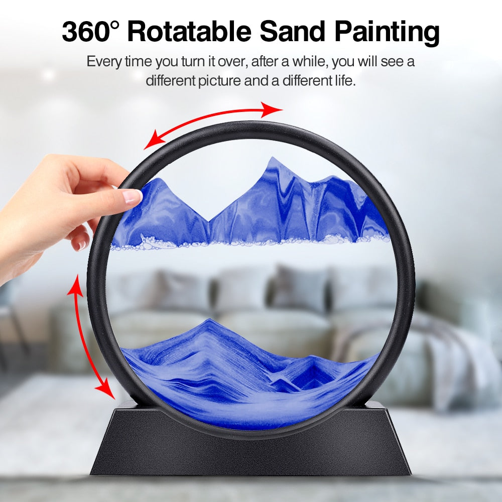 3D hourglass sand art